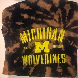 Michigan bleach dye tee